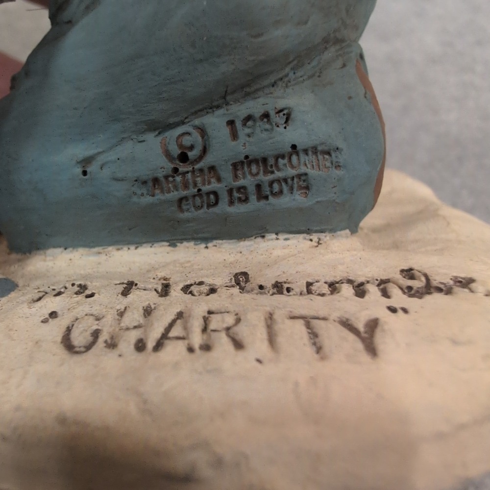 Martha Holcombe God Is Love Charity Black Angel Figurine Butterfly 1987 Vintage - Picture 4 of 6